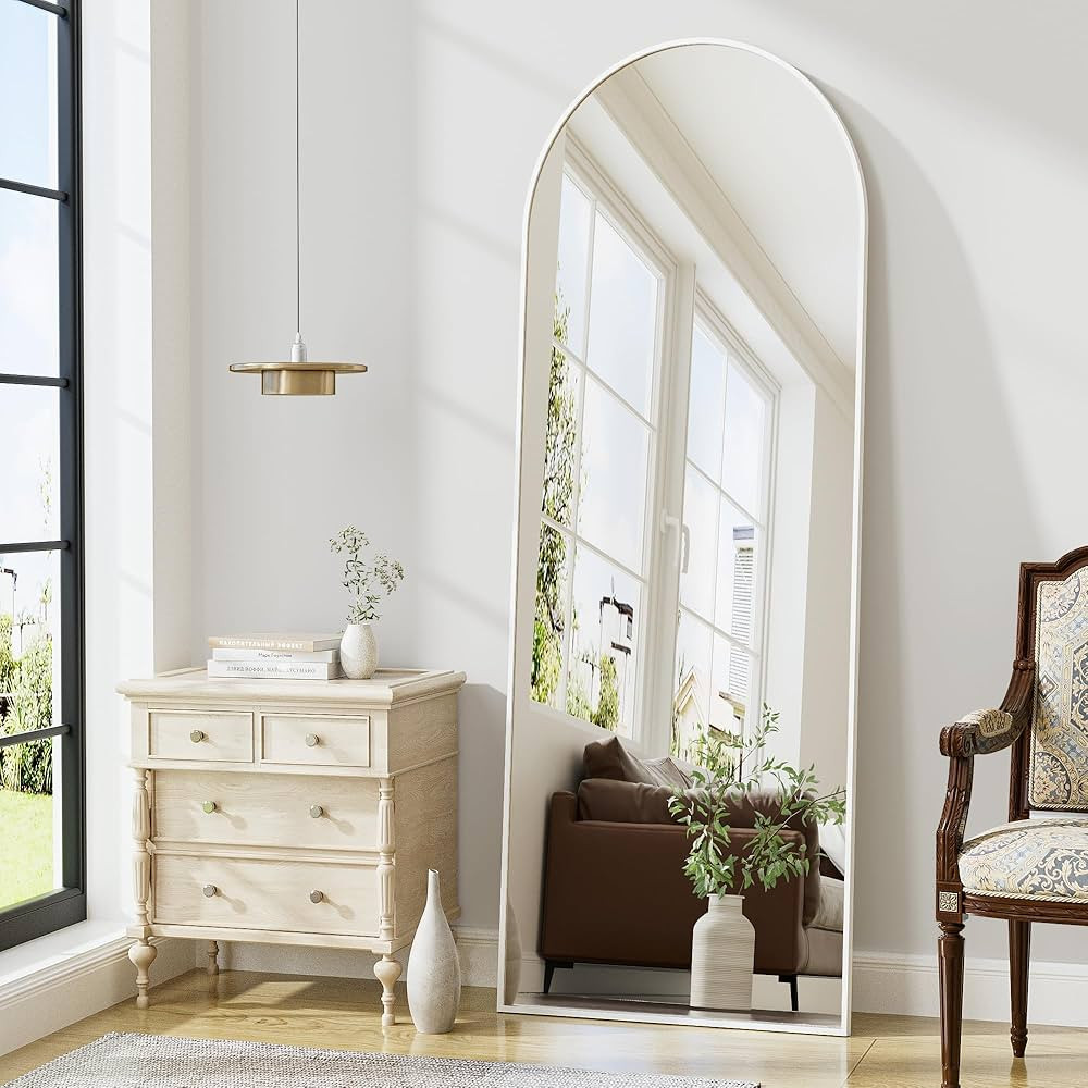 Arched Floor Mirror, 65"x22" Full Length Mirror, Standing Mirror Hanging or Leaning, Body Mirror ... | Amazon (US)