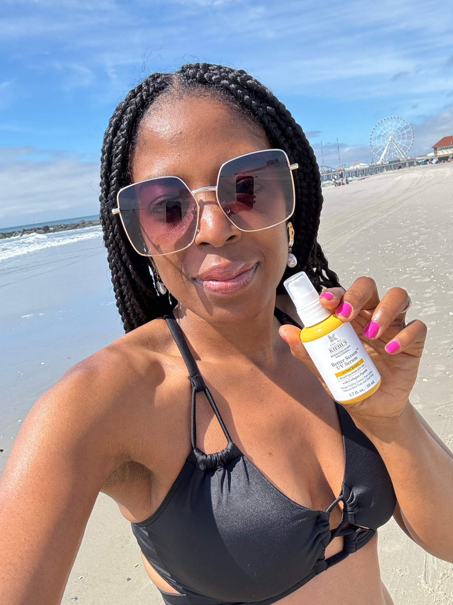 Beach days always remind me how important SPF is, and this Kiehl’s Better Screen UV Serum SPF 50 has been an easy one to reach for.

I like that it feels lightweight on my face and works as that last step in my skincare routine before heading out. It’s one of those basics I like having on hand when I know I’ll be outside for a while.

I linked it below if you’re looking for a facial sunscreen to add to your everyday routine.

#LTKU #LTKBeauty #LTKselfcare