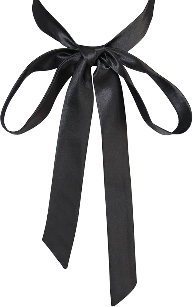 Mantieqingway Bow Tie for Women, Satin Ribbon Girls Self-tie Bowtie for Uniform, School, Wedding,... | Amazon (US)