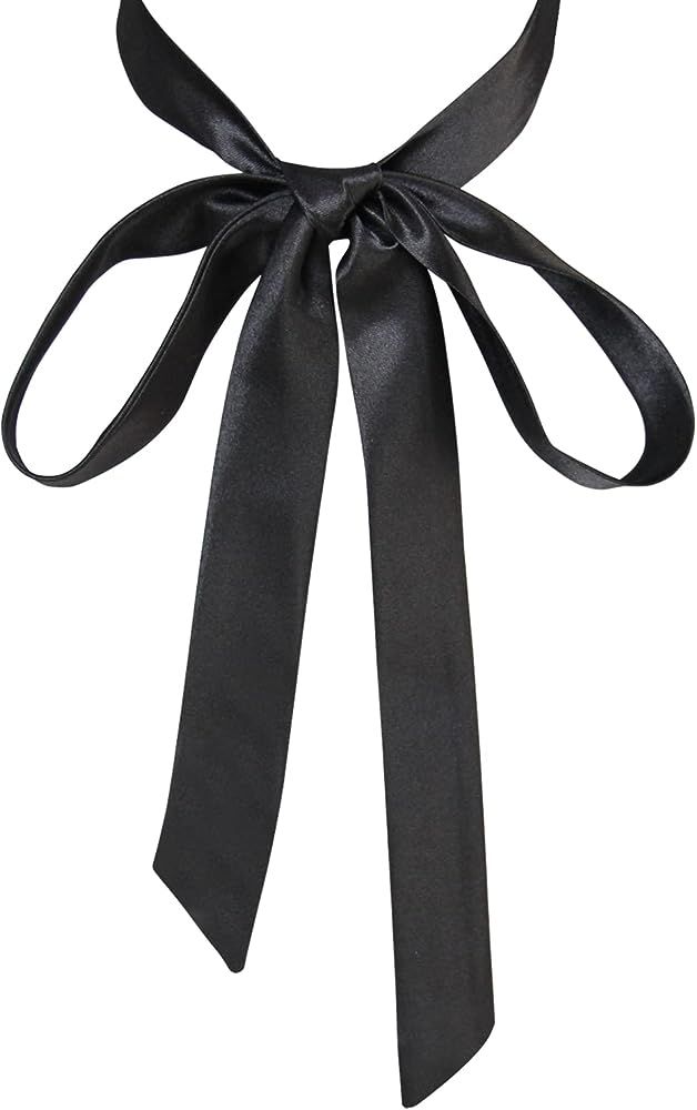 Mantieqingway Bow Tie for Women, Satin Ribbon Girls Self-tie Bowtie for Uniform, School, Wedding,... | Amazon (US)