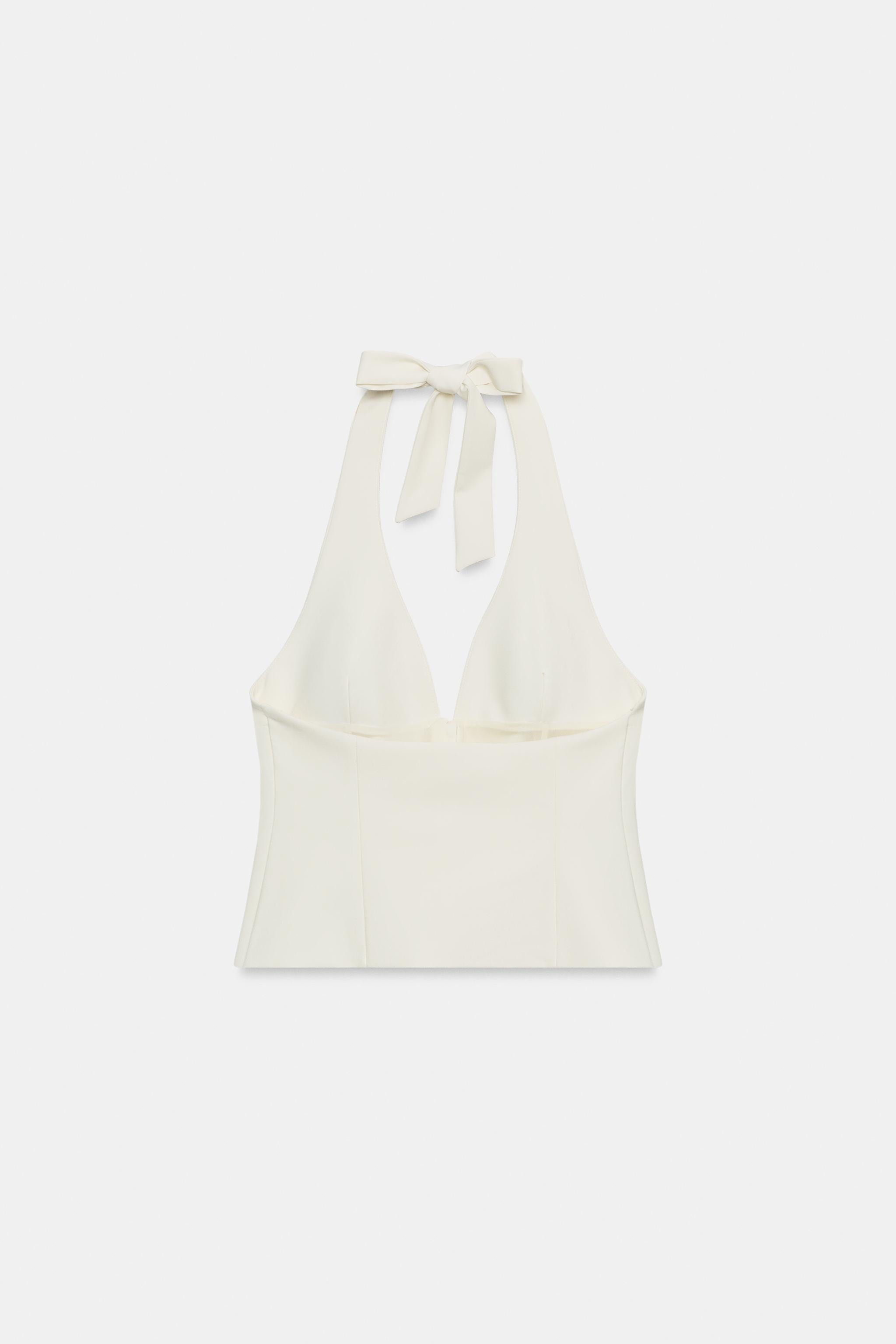 CORSETRY-INSPIRED HALTER TOP | Zara UK