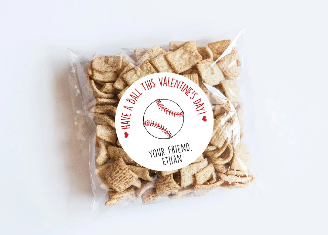 Baseball Valentine Stickers Sports Theme Valentine Favors - Etsy | Etsy (US)