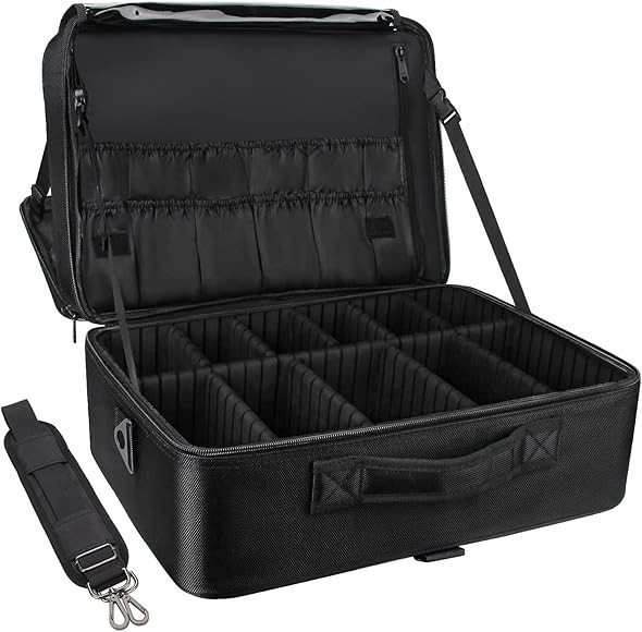 Relavel Extra Large Makeup Case Travel Makeup Train Case Professional Makeup Artist Bag Portable ... | Amazon (US)