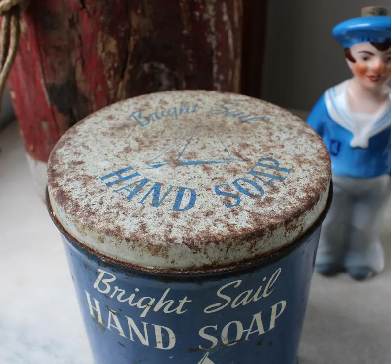 Vintage Bright Sail Hand Soap Tin \u2013 Nautical Advertising Container- Cottage Decor - Etsy | Etsy (Global)
