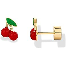 PAVOI 14K Gold Plated Sterling Silver Posts Enamel Flatback Stud Earrings for Women - Colored Chi... | Amazon (US)