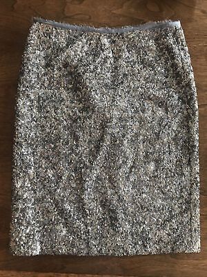 ZADIG AND VOLTAIRE JOAN METALLIC SEQUINS WITH RAW SILK SKIRT SIZE 34 small 6  | eBay | eBay US