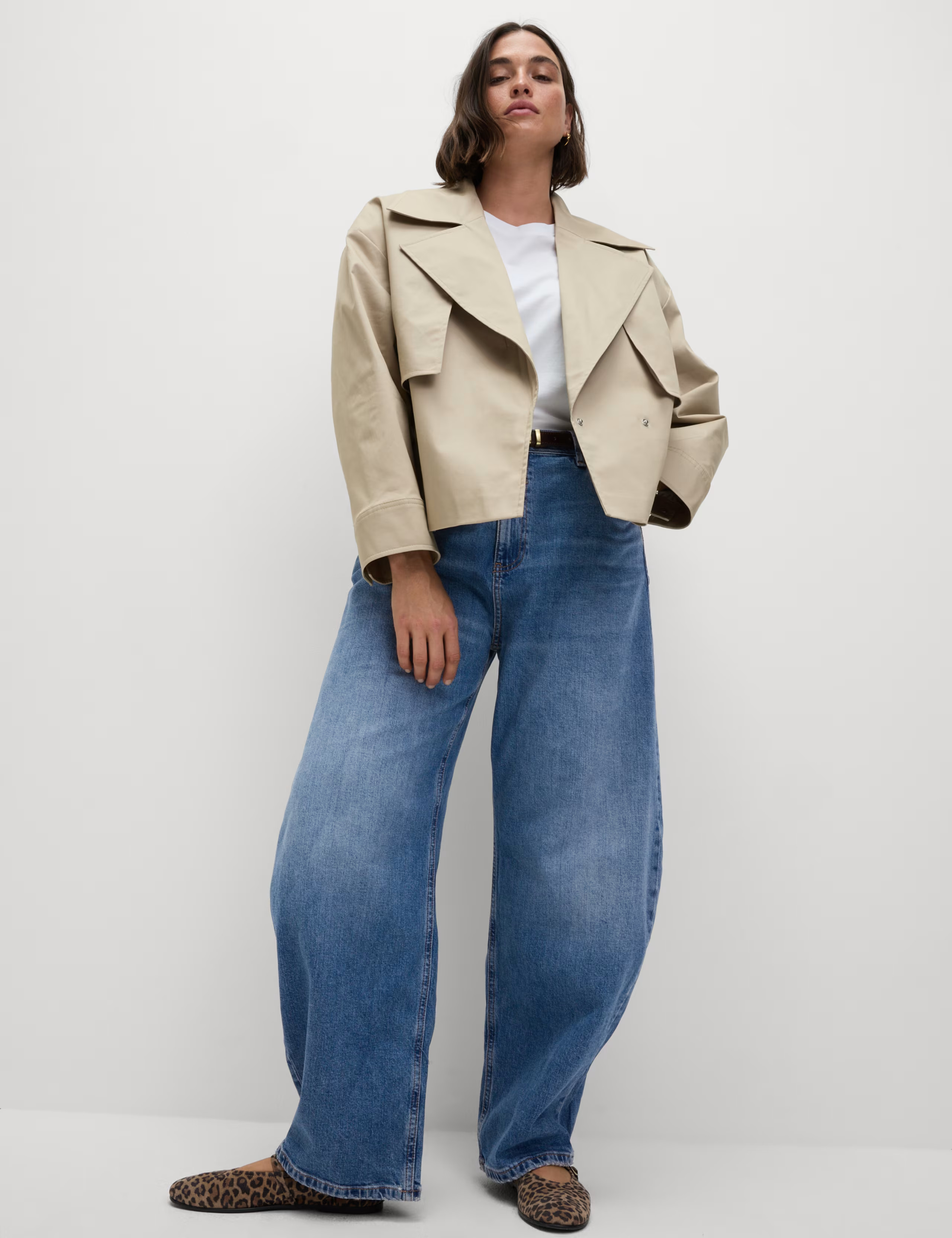 Mid Rise Relaxed Horseshoe Jeans | M&S Collection | M&S | Marks & Spencer (UK)