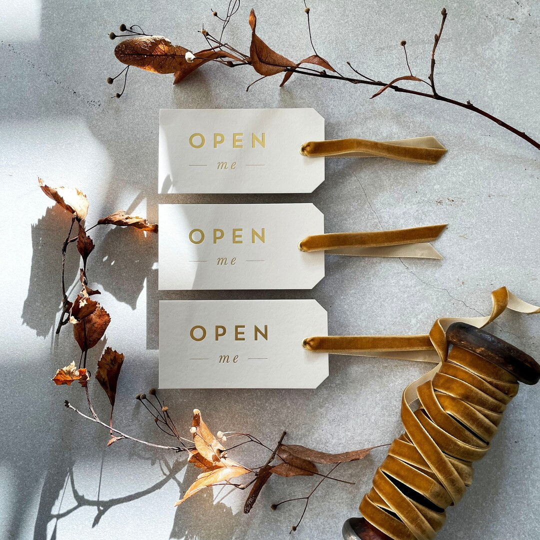 Luxury Gift Tags gold foil printed embossed letterpress | Etsy (US)