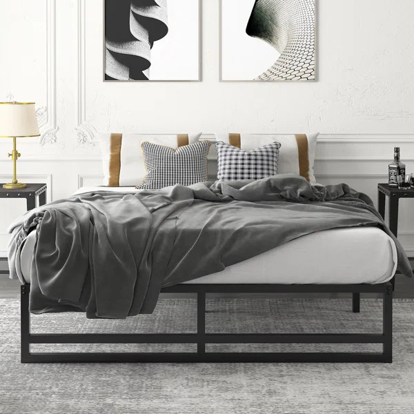 Aula 14'' Storage Metal Platform Bed | Wayfair North America