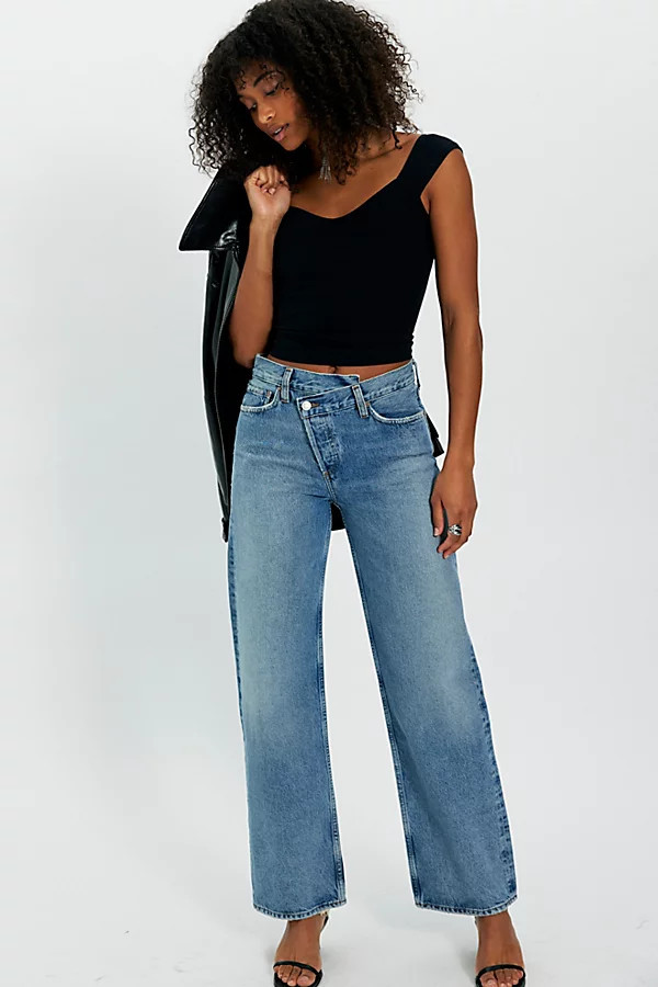 AGOLDE Arc Criss Cross Jeans | Free People (Global - UK&FR Excluded)
