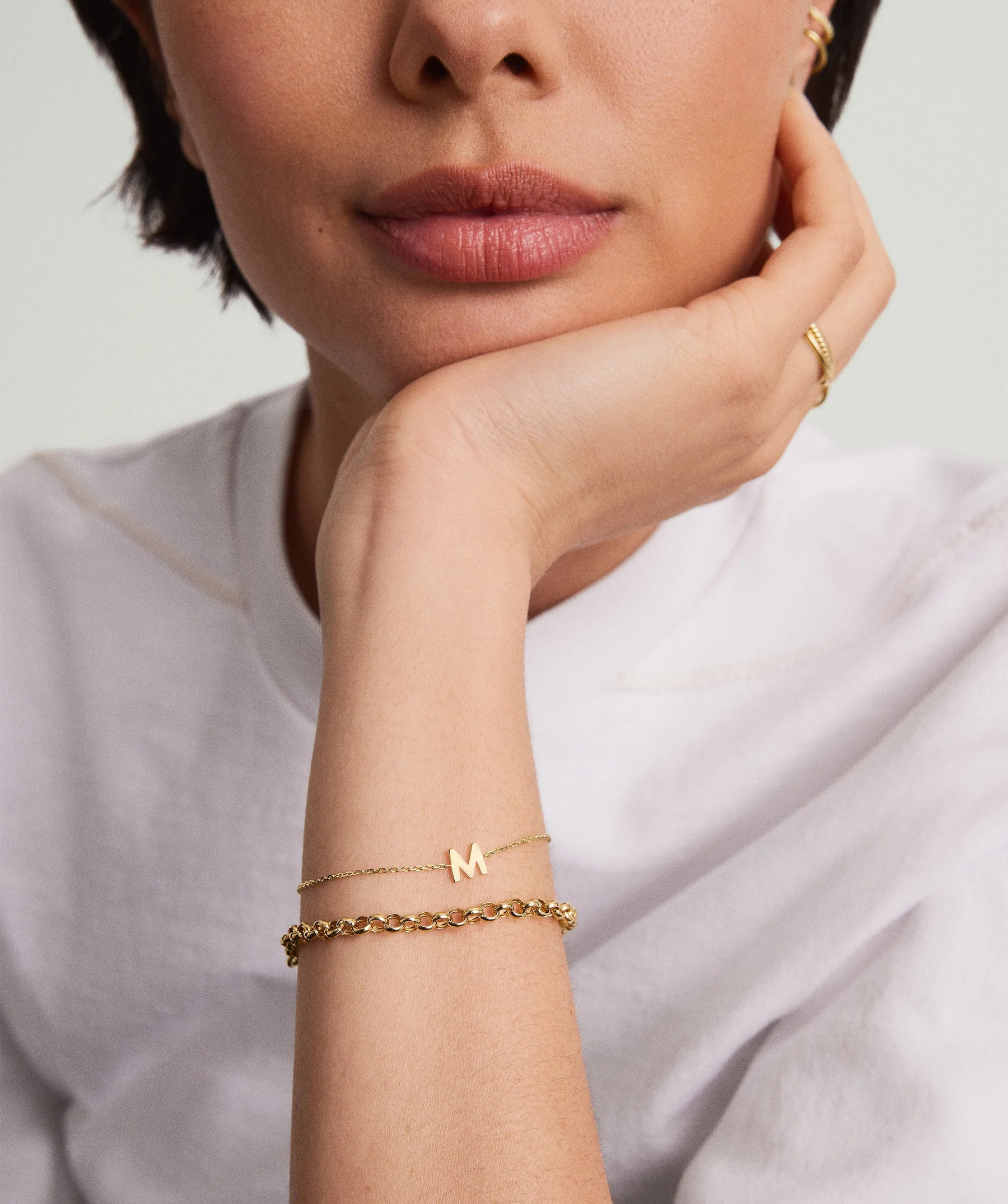 Letter Bracelet | Mejuri Fine Crew