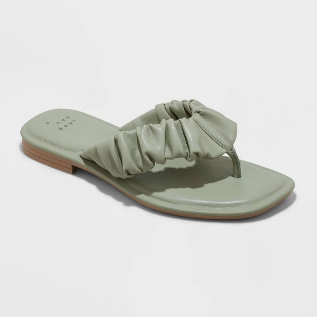 Women's Blossom Scrunched Flip Flop Sandals - A New Day™ | Target