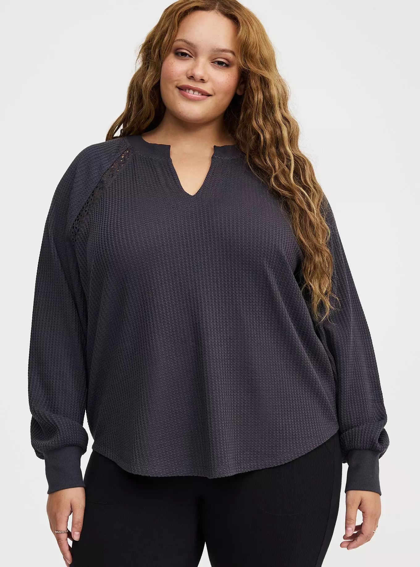 Waffle Crochet Inset Top | Torrid (US & Canada)