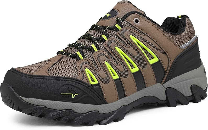 NORTIV 8 Men's Waterproof Hiking Shoes Low Top Lightweight Outdoor Trekking Camping Trail Hiking ... | Amazon (US)