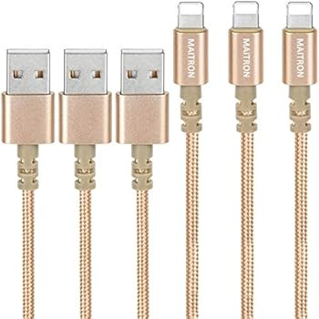 iPhone Charger,Maitron 3PACK (6FT) Nylon Braided Charging Cable Cord USB Cable Charger Compatible... | Amazon (US)