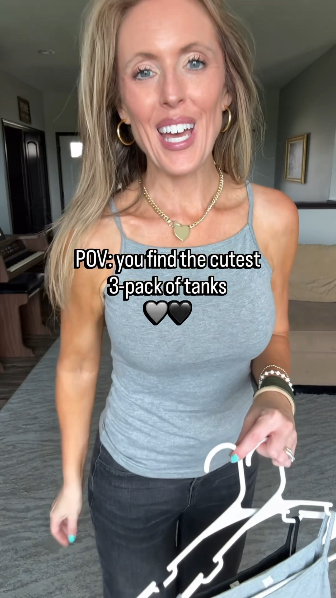 Absolutely obsessed with this 3-pack of high neck tank tops! 🩶 I love the cut and fit! This pack comes in 2 different greys and a black but there are many more colors available! Wearing a small.

As an Amazon Influencer I earn commission on qualifying purchases.

Grey tank tops, 3 pack of tanks, mom style, best basics, spring tops, summer outfit inspo, ootd, casual fashion

#LTKootd #LTKgrwm #LTKMidsize