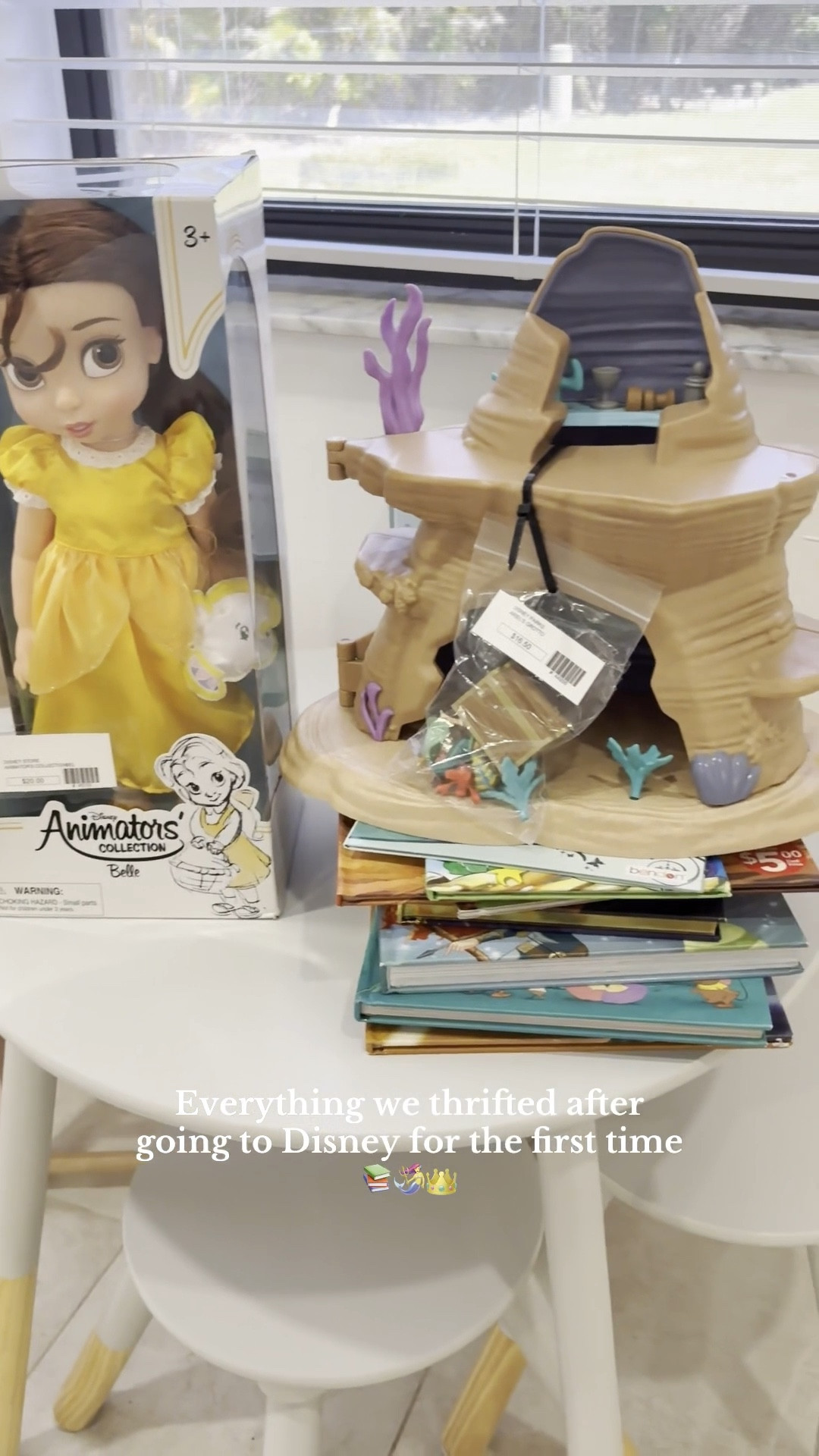 Post-Disney magic continues! ✨ We hit up our favorite local kids thrift shop after our trip and lucked out big time! Scored an unopened Belle doll, a Little Mermaid grotto, and so many Disney books — all at amazing prices. 🏰📚💛
She was so excited and so thankful — the magic didn’t end at the parks! 🥹🌟

#LTKKids #LTKFamily #LTKTravel