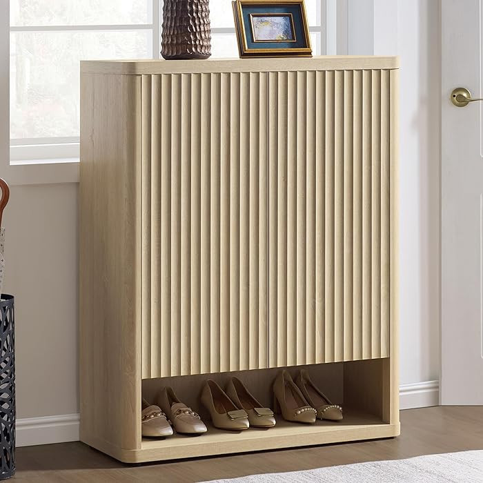 SICOTAS Shoe Cabinet 44" Tall Large Storage Organizer Modern Shoe Rack with Doors & 4 Shelves Mid... | Amazon (US)