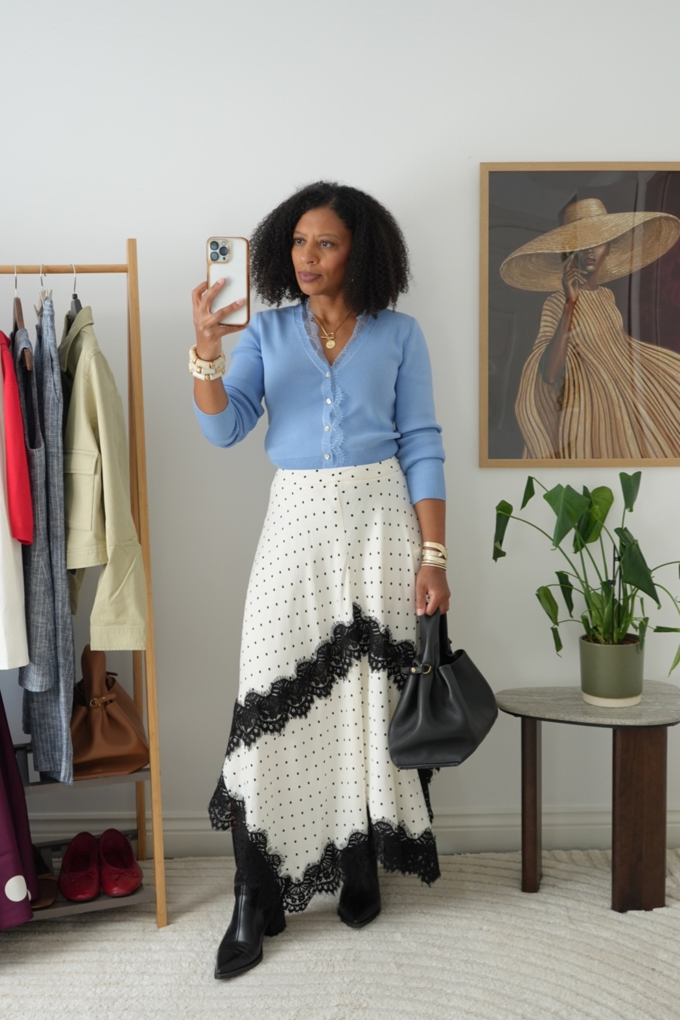 Petite-friendly early autumn outfit
Petite-friendly late summer outfit
Blue cardigan
Polka dot lace skirt

#LTKautumn #LTKdatenight #LTKpetite