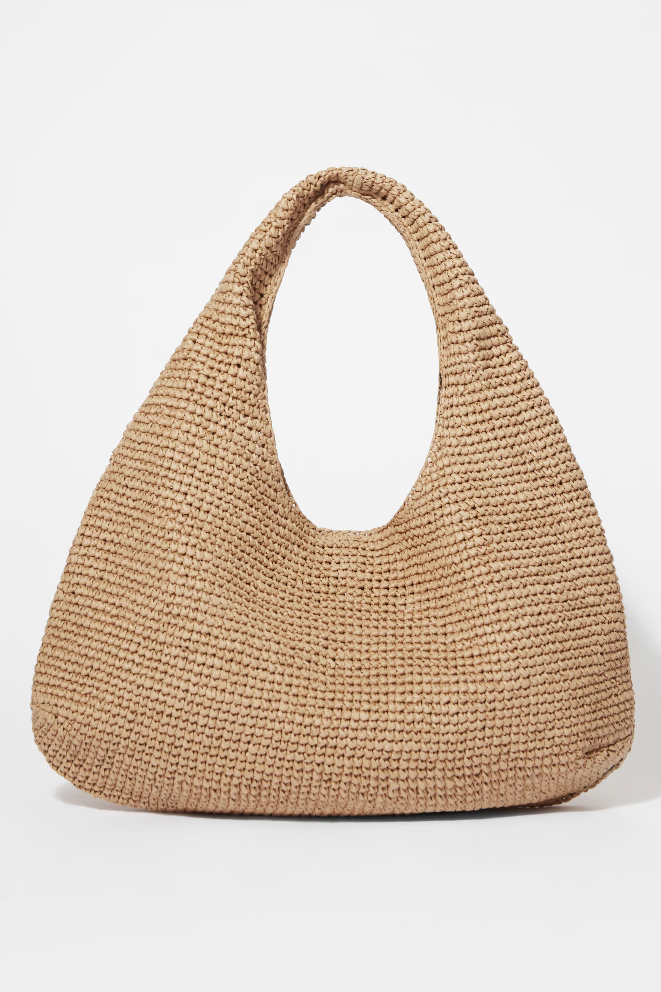 Sac porté épaule en paille à passepoils en cuir | H&M (FR, IT, ES, PT, BE)