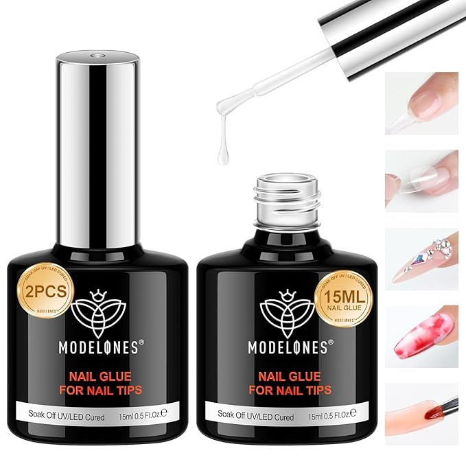 modelones Gel Nail Glue 15 ml Blooming Art Gel Kit | Amazon (US)