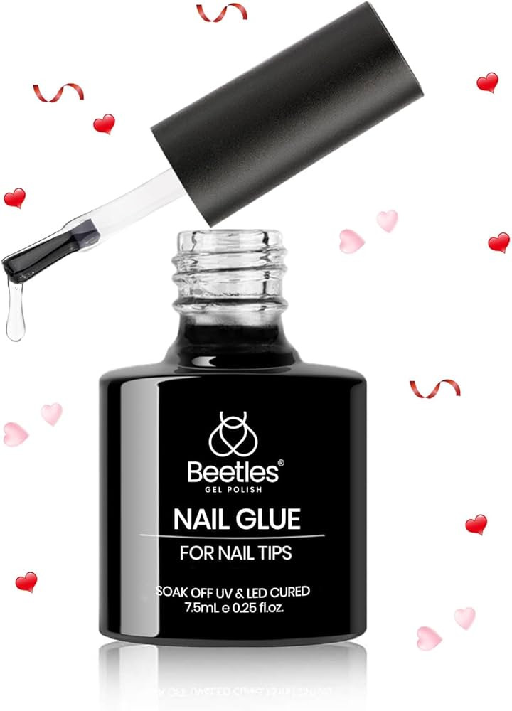 Beetles 9 in 1 Nail Glue Gel for Nail Tips and Clear Acrylic Nails Long Lasting, Curing Needed UV... | Amazon (US)