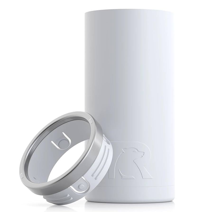 RTIC Skinny Can Cooler Slim, Insulated, Beer, Beverage, Soda Can Cooler with Lid, Stainless Steel... | Amazon (US)