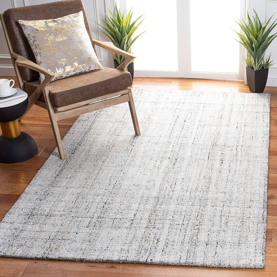 SAFAVIEH Abstract Collection Area Rug - 6' x 8', Camel/Black, Geometric Design, Ideal for High Tr... | Amazon (US)