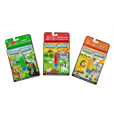 Melissa & Doug On the Go Water Wow! Reusable Color with Water Activity Pad 3pk, Jungle, Safari, Farm: Educational Reading Kit for 1st Grade | Target