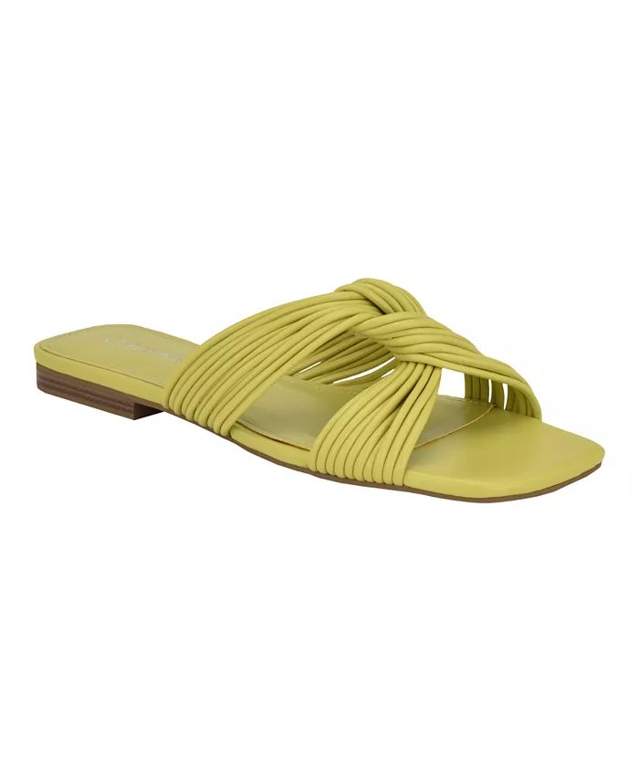 Women's Mavin Square Toe Slip-on Flat Sandals | Macy's