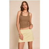 Sage Green Textured Mini Skirt | PrettyLittleThing US