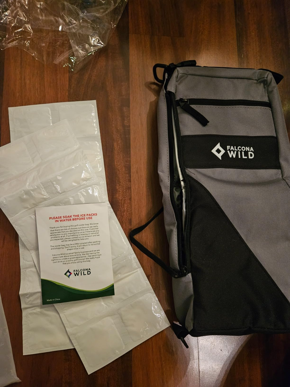 Golf Cooler Bag Plus 2 Ice Packs - Keeps Drinks Cold for Hours - Holds 6 Cans - Fits Discreetly i... | Amazon (US)