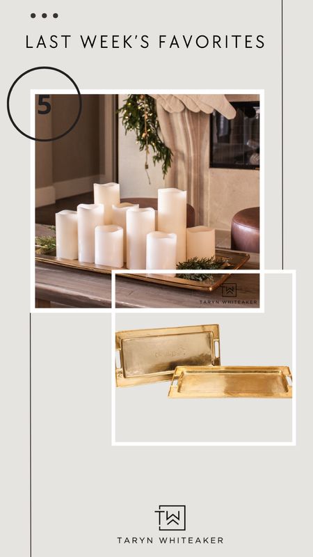 Set of 2 gold decorative trays - amazing quality, heavy and gorgeous in person .

#LTKHome #LTKStyleTip #LTKFindsUnder100