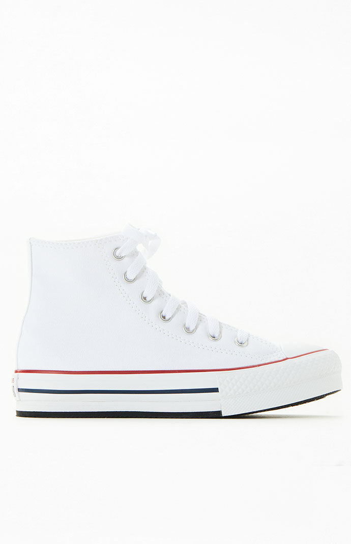 Converse Kids Chuck Taylor All-Star Lift Platform High Top Shoes in White - Size 12.5 | PacSun