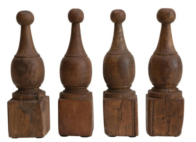 Hand-Carved Reclaimed Wood Finials | The Nested Fig