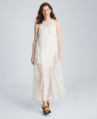 Women's Lace Halter Neck Maxi Dress | Macy's