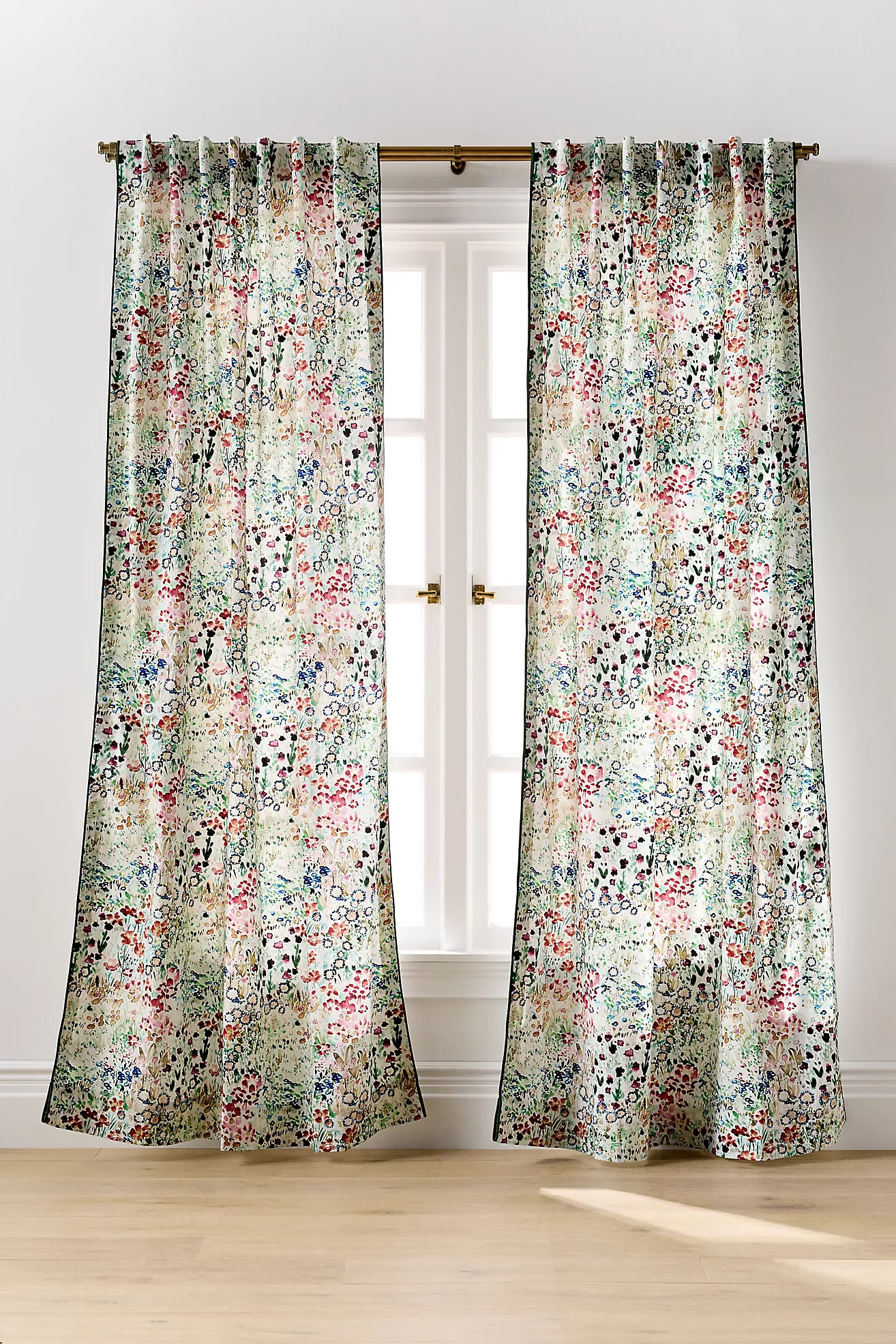 @nestingwithgrace Cotton Floral Printed Curtain | Anthropologie (US)