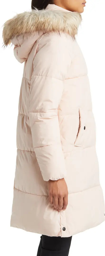 Hooded Puffer Coat with Faux Fur Trim | Nordstrom
