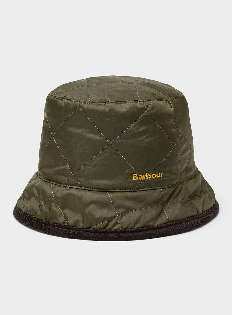 Corduroy trim reversible quilted bucket hat | Simons