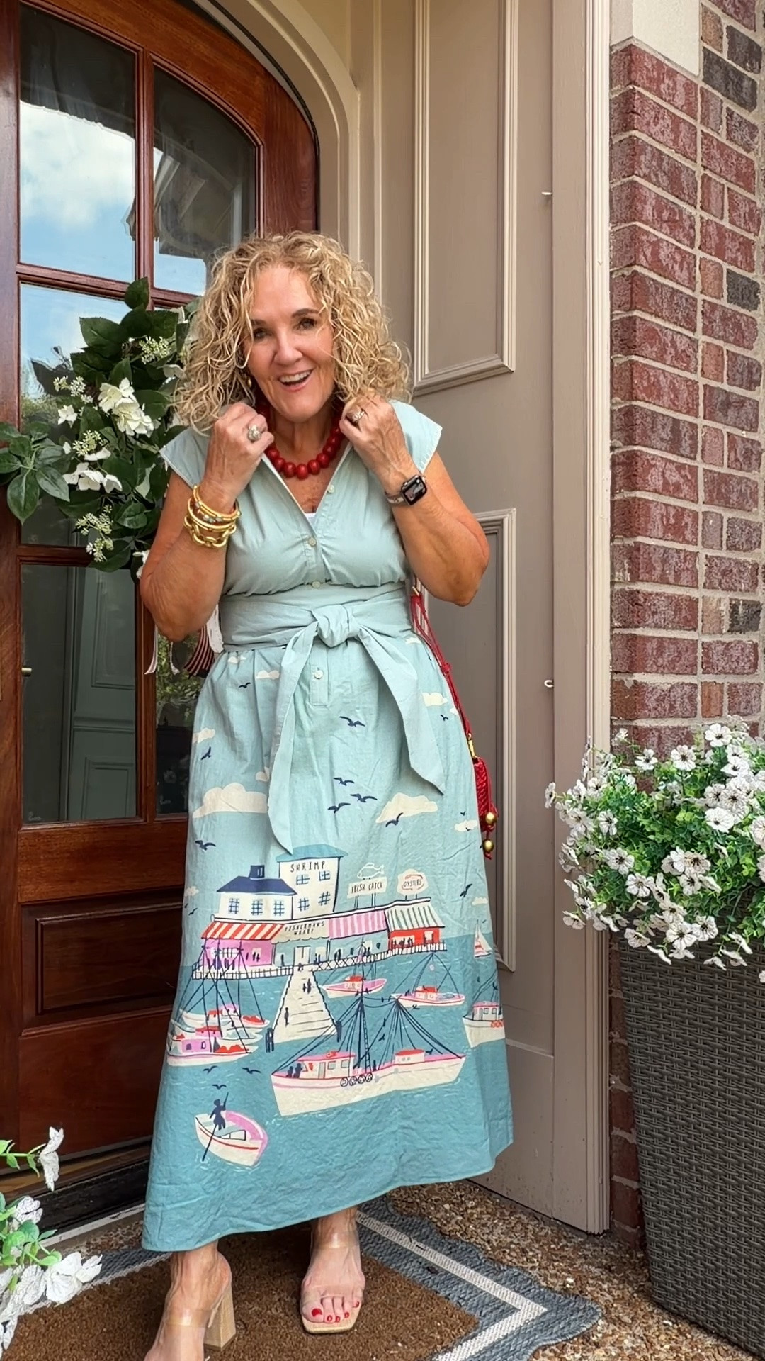 Dress size 8:medium 
It’s a beautiful linen blend lined

#LTKOver40 #LTKWedding #LTKPetite