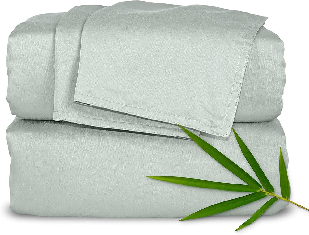 Pure Bamboo King Sheets, Genuine 100% Organic Viscose Derived from Bamboo Bed Sheet Set, Luxuriou... | Amazon (US)
