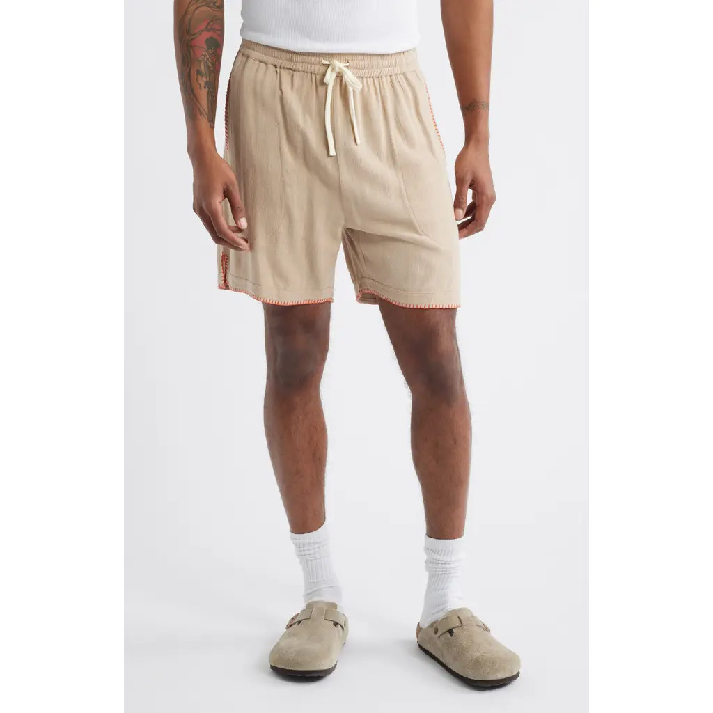STANDARD ISSUE California Drawstring Shorts in Beige at Nordstrom, Size X-Large | Nordstrom