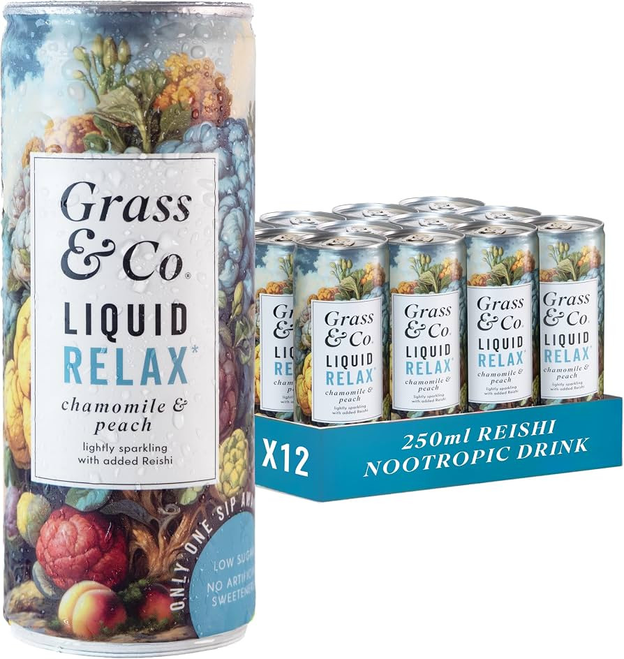 Grass & Co. Nootropics Drinks with Magnesium, Ashwagandha, Vitamin B12, Vitamin B6, Reishi Mushro... | Amazon (UK)