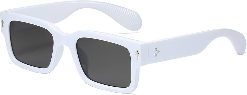 EYLRIM Square Frame Sunglasses for Women Men Trendy Chunky Rectangle Sun Glasses Black Shades UV4... | Amazon (US)