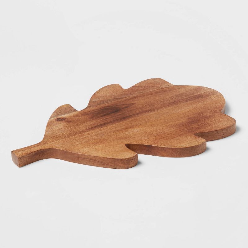 15&#34; x 10&#34; Mango Wood Leaf Serving Board - Threshold&#8482; | Target