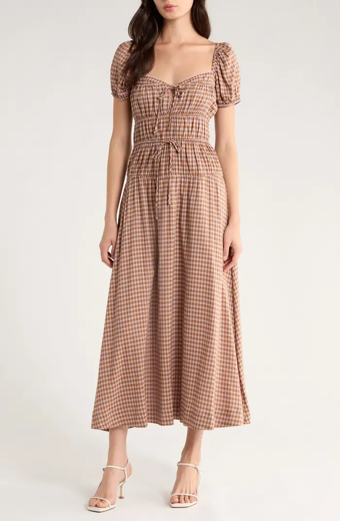 Reformation Rhett Cotton Blend Gingham | Nordstrom | Nordstrom