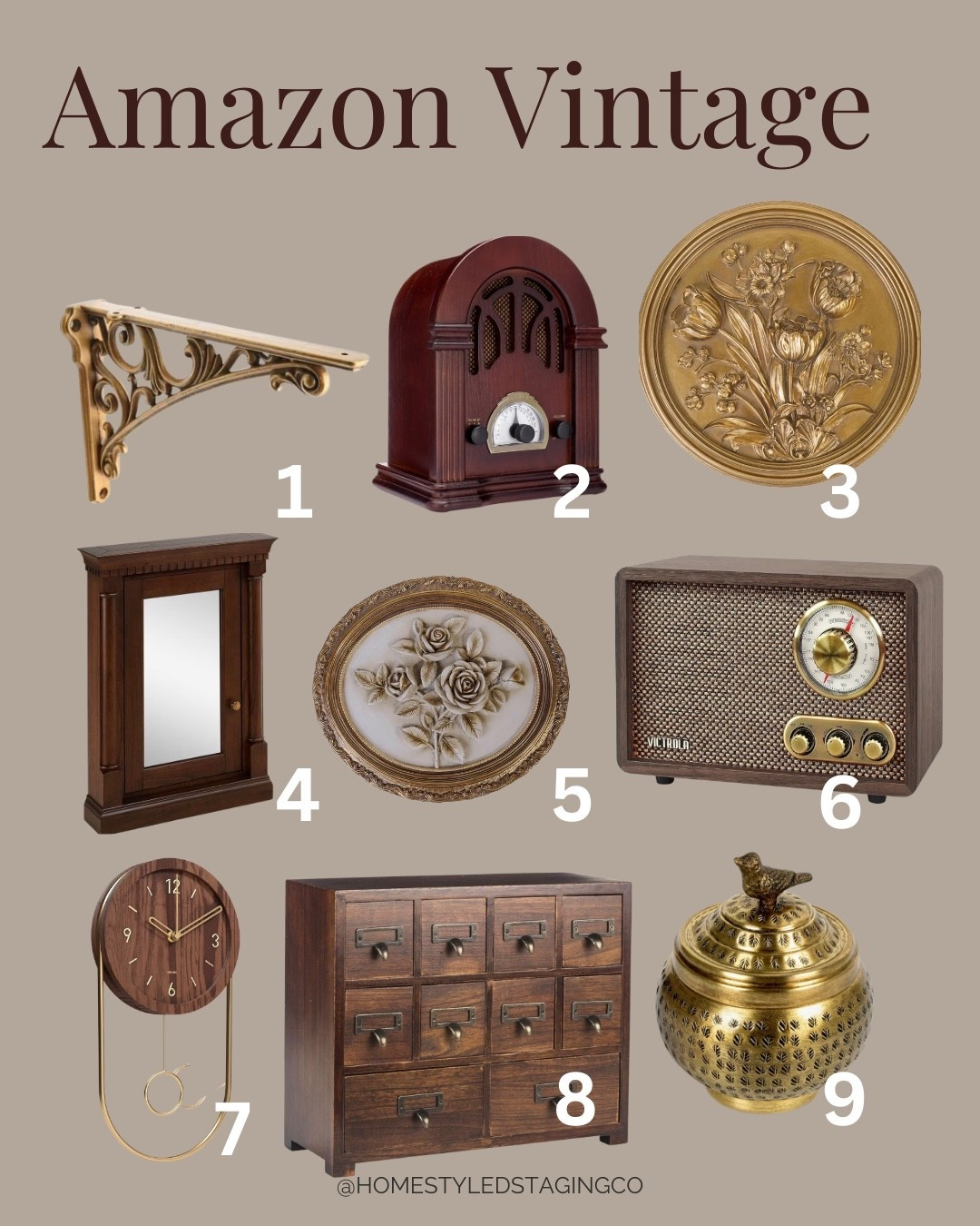 Amazon vintage finds that actually look collected over time 🤎
These are the pieces I use for staging + cozy home styling.
All linked here.


#LTKHome #LTKdayinmylife #LTKBeauty