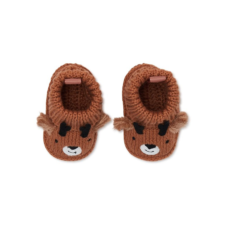 Carter's Child of Mine Baby Reindeer Knit Booties, Size Newborn | Walmart (US)