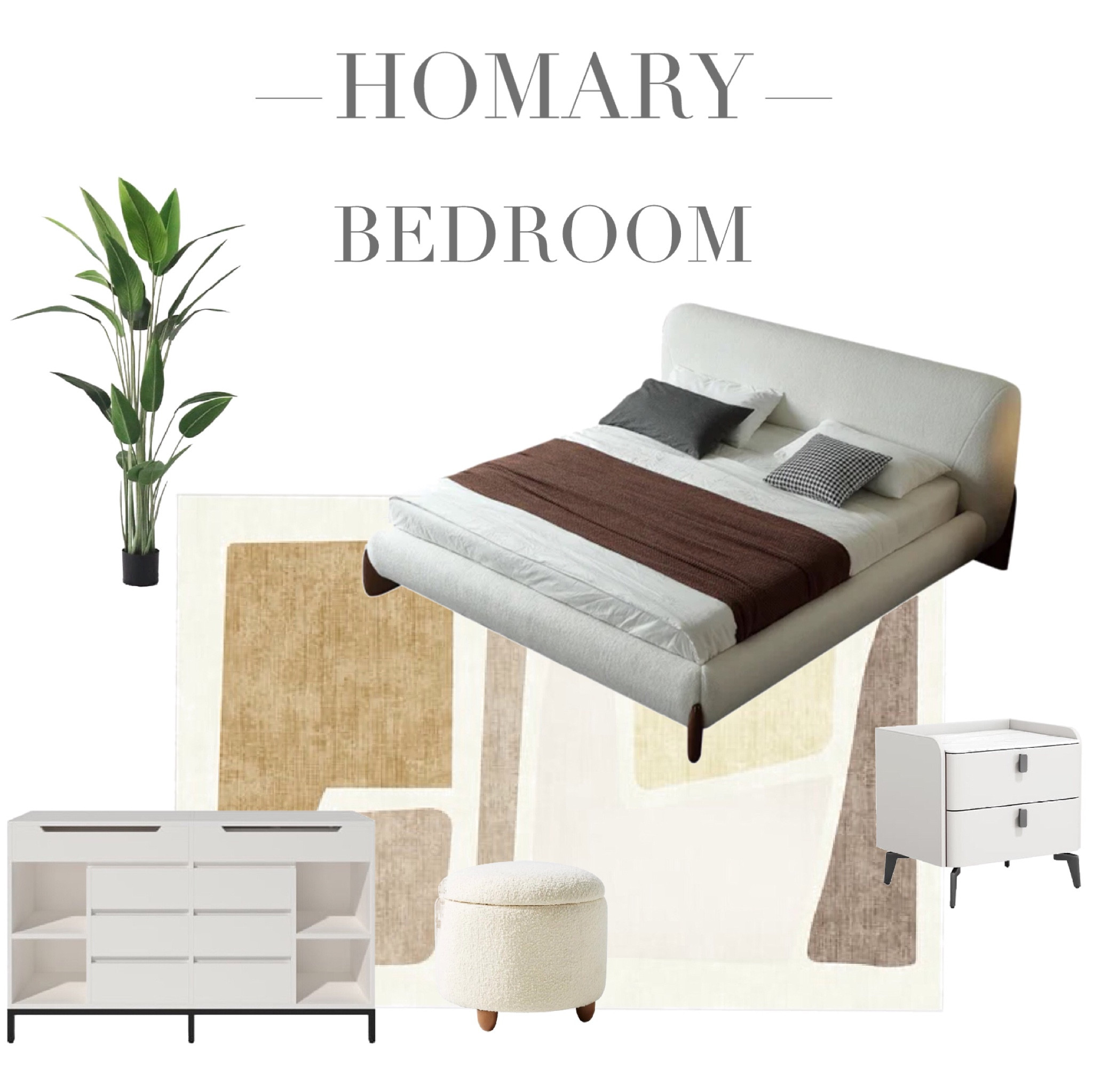 Check out this new neutral, modern bedroom board!