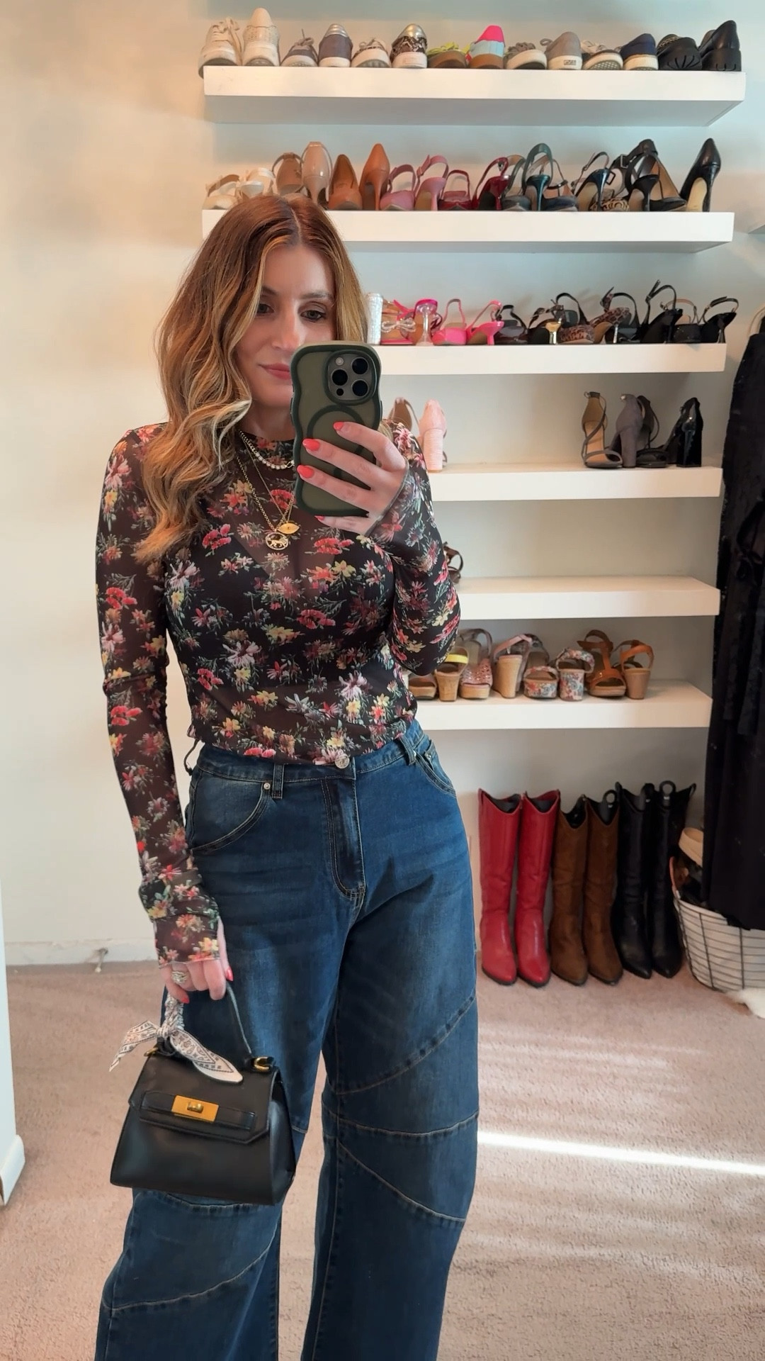 Casual spring date night outfit
AFRM Sheer floral print top (size medium)
Amazon barrel Leg Jeans (size 6)
Flip flop kitten heel sandals

Spring outfit idea, easy outfit, casual outfit, brunch outfit, weekend outfit

#LTKootd #LTKSeasonal #LTKSaleAlert